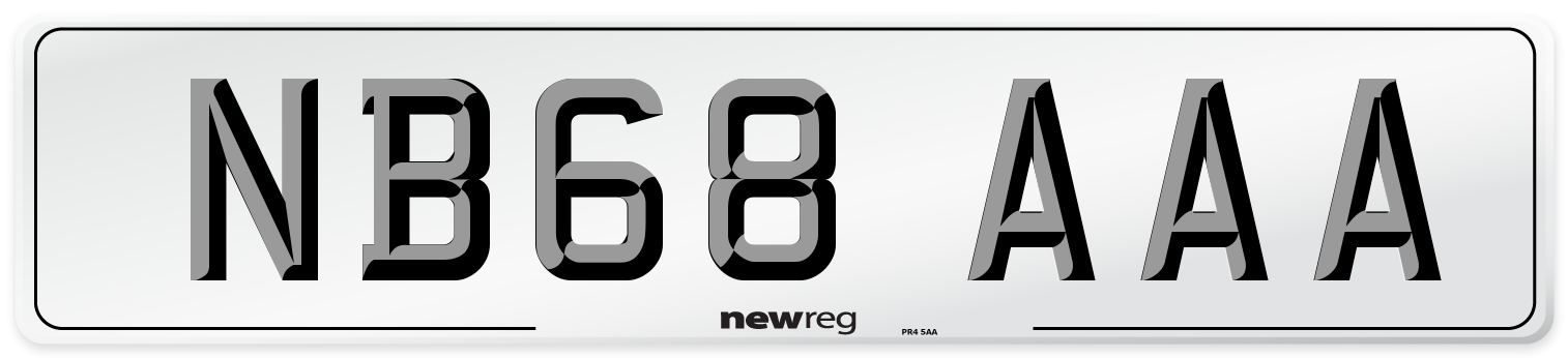 NB68 AAA Number Plate from New Reg